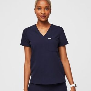 Figs Size Medium Navy Scrub Top